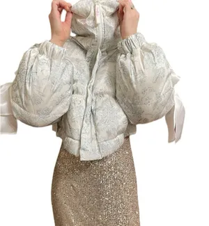 Selkie Marshmallow Puffer Cropped Puffy Coat thumbnail 8