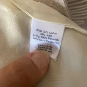 TravelSmith Beige Linen Blend Embroidered Open Jacket Women’s thumbnail 6