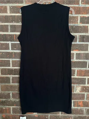 NWT ASOS DESIGN 90s ribbed mini tank dress in black thumbnail 4