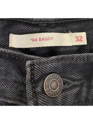 Levi's '94 Baggy Straight Leg Jeans Washed Out Black Size 32 thumbnail 7