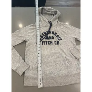 Abercrombie & Fitch Co. Womens‎ XS Hoodie Sweatshirt Pullover Gray Blue thumbnail 2