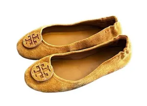 Tory Burch Minnie Travel Suede Ballet Flats size 6.5 thumbnail 1