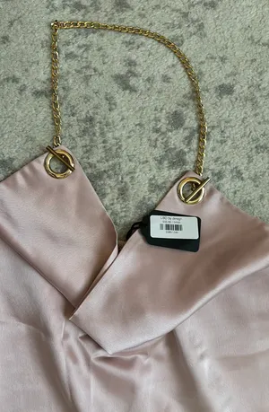Pink Satin Halter/Cowl Neck Top thumbnail 2