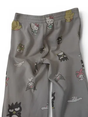 Sanrio Character Pajama Jogger Pants Women's L Gray Hello Kitty My Melody thumbnail 4