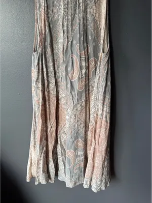 Free People Paisley Print Halter Dress with Open Back size Small thumbnail 3