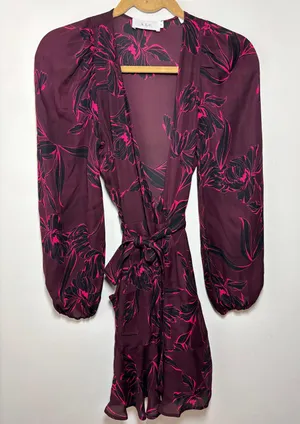 ALC Silk Wrap Dress Size 2 thumbnail 2