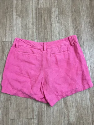 Lilly Pulitzer Bright Pink 100% linen Bermuda Shorts thumbnail 2