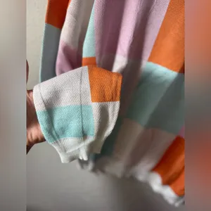 Colorful Checkered Sweater Size L Orange Size L thumbnail 3