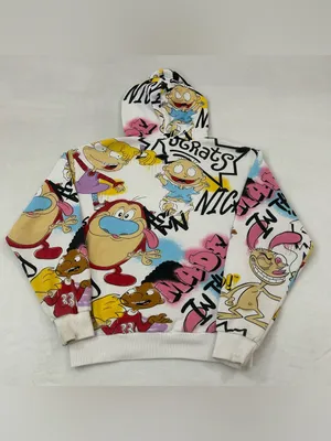 Nickelodeon 90s Rugrats Hey Arnold! Rocko’s Modern Life Hoodie Sweatshirt Size S thumbnail 13