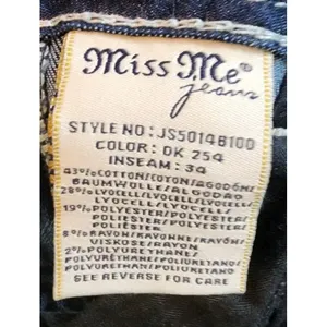 Miss Me Jeans Signature‎ Boot Cut Embellished Dark Wash Denim Jeans Size 28 thumbnail 2