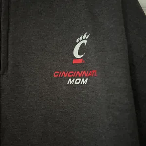 Cincinnati Bear Cats Mom Champion Dark Grey Quarter Zip Up Sweater‎ Size XL EUC thumbnail 3