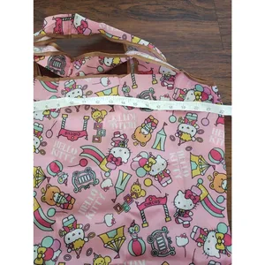 Hello Kitty Chic Kawaii Eco Friendly Trendy Packable Sturdy Reusable Nylon Bag thumbnail 2
