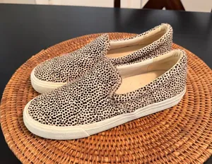 Madewell Sidewalk Slip-On Sneakers Spotted Calf‎ Hair Animal Print Womens 8M thumbnail 1