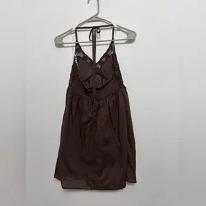 Wild Fable women’s Size Small Brown Halter Crochet Dress NWT(E46)✨ thumbnail 6