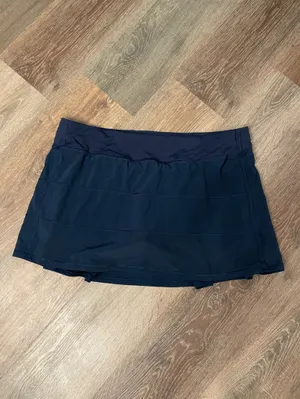 Lululemon Pace Rival Skirt Navy Athletic Skort Built-In Shorts Size 14 thumbnail 2