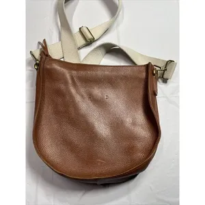 VTG Madewell The Transport Crossbody Saddle Bag Brown‎ Leather Adjustable Strap thumbnail 3