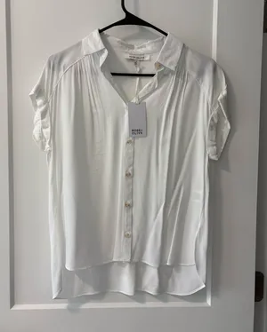 Rose + Olive White Button-Up thumbnail 1