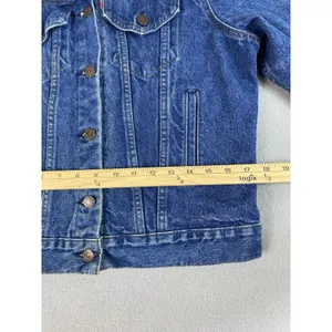 Vintage Levis Strauss Denim Jacket Womens Size M Blue Denim Trucker Blazer * thumbnail 10