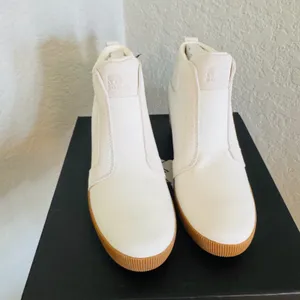Sorel Out N About Wedge Leather Bootie, Ankle Boots White/Sea Salt, Size 8, NWT‎ thumbnail 10