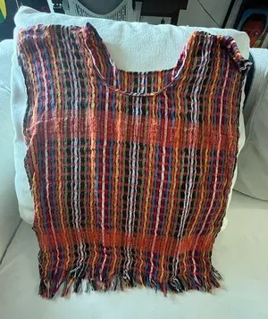 FRINGE Bohemian hand made top, super Unique thumbnail 1