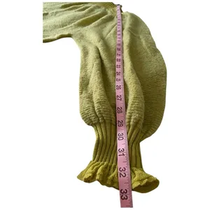 Free People Chartreuse Balloon Sleeve Sweater Cozy Chic Crew Neck Small S thumbnail 8