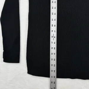 lululemon Ribbed Knit Crewneck Sweater‎ Black Women S LW3HJCS Thumbholes Raglan thumbnail 5