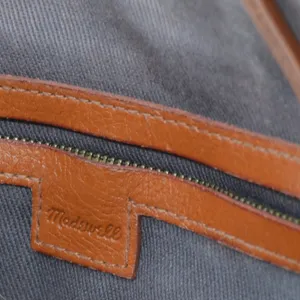 Madewell The Transport Satchel Bag Crossbody in English Saddle Leather Brown thumbnail 9