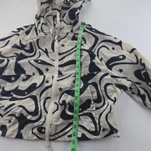 JoyLab‎ -928 Women's Windbreaker Jacket Packable Hooded Swirl Star Print XS thumbnail 12