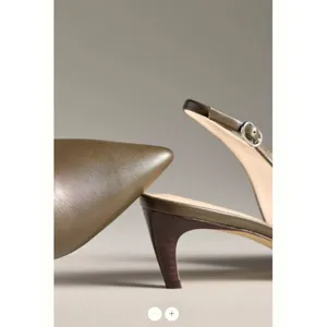 By Anthropologie Genuine Leather Pointed-Toe Slingback Pumps thumbnail 3