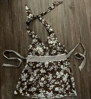 Y2K VTG Lots of Love by Speechless Brown Floral Halter Top M thumbnail 1