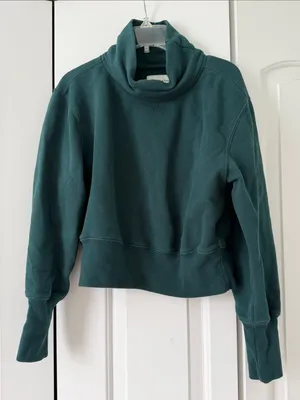 Abercrombie & Fitch Dark Teal Funnel Neck Sweatshirt thumbnail 1
