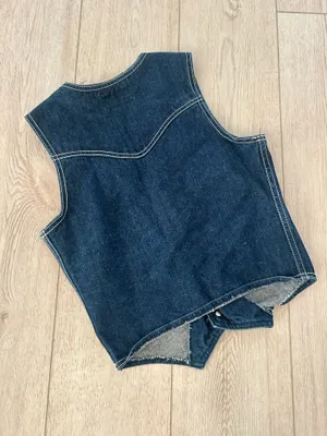Vintage denim vest thumbnail 2