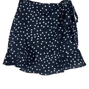 Princess Polly Wrap Polka Dot Mini Skirt Black Ruffle Retro Feminine Size 2 thumbnail 3