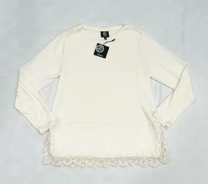 NWT Thread & Supply Cream Black Piping Quarter Zip Sherpa Pullover Sweatshirt thumbnail 8