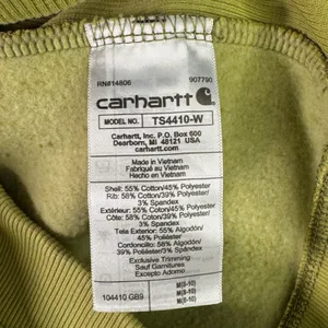 Carhartt Relaxed Fit Sweatshirt Graphic Logo Fleece Green‎ Women Medium TS4410-W thumbnail 4