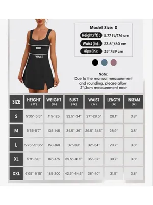 NEW Active Tennis Dress Built in Shorts Adjustable Straps Athletic S thumbnail 5