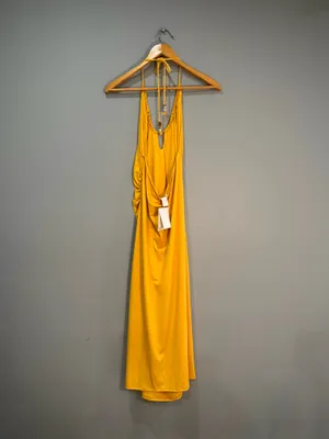 Yellow H&M Halter Dress Size M NWT thumbnail 5