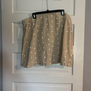 Old Navy Beige with White Dots Linen Blend Skirt thumbnail 4