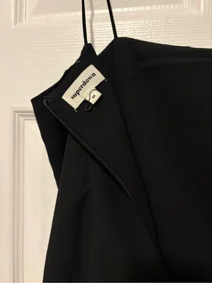 Superdown Revolve Syrus Slit Mini Dress Black Size M Ruched thumbnail 6