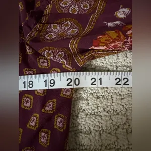 Knox Rose Burgundy and Gold Boho Blouse thumbnail 5