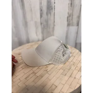 Gaiam White Laser Cut Athletic Hat Women’s OS Adjustable Activewear Running Yoga thumbnail 3