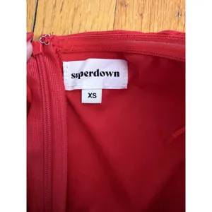 Superdown Dress Womens XS Red Strapless Sweetheart Bodycon Slit Formal thumbnail 4
