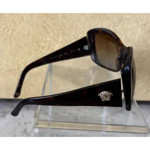 Versace Vintage Havana Tortoise Shell 4215 Polarized Womens Sunglasses and Case thumbnail 4