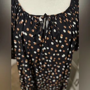 Evan’s polka dots blouse‎ Black Size 26 thumbnail 2