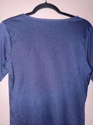 L.L. Bean Women's Navy Scoop Neck Short Sleeve Tee thumbnail 4