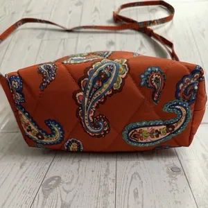 Vera Bradley Camera‎ Crossbody Bag Purse Lightweight Burnt Orange Manor Paisley thumbnail 3