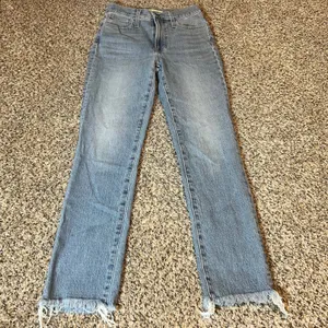 Madewell The Perfect Vintage Jean Light Wash Frayed Hem Cropped Bootcut‎ Size 24 thumbnail 1