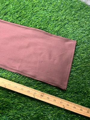 Vuori Ribbed Crossover Waist Flare Leggings Mauve Brown Size Small thumbnail 8
