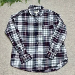 Garage Grunge 90s Inspired Lightweight Flannel Soft EUC Sz M Plaid Y2K Nostalgia Cotton thumbnail 1