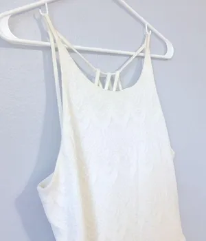 Maurices • White Midi Princess Waistline Bridal Shower Dress Size Medium thumbnail 2